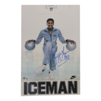 George Gervin Signed 11x17 Photo Inscribed "Ice" (Beckett) at PristineAuction.com