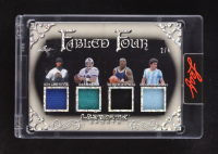 Ken Griffey Jr. / Dan Marino / Shaquille O'Neal / Diego Maradona 2024 Leaf Ultimate Sports Fabled Four Silver Sparkle #FF7 #2/4 at PristineAuction.com