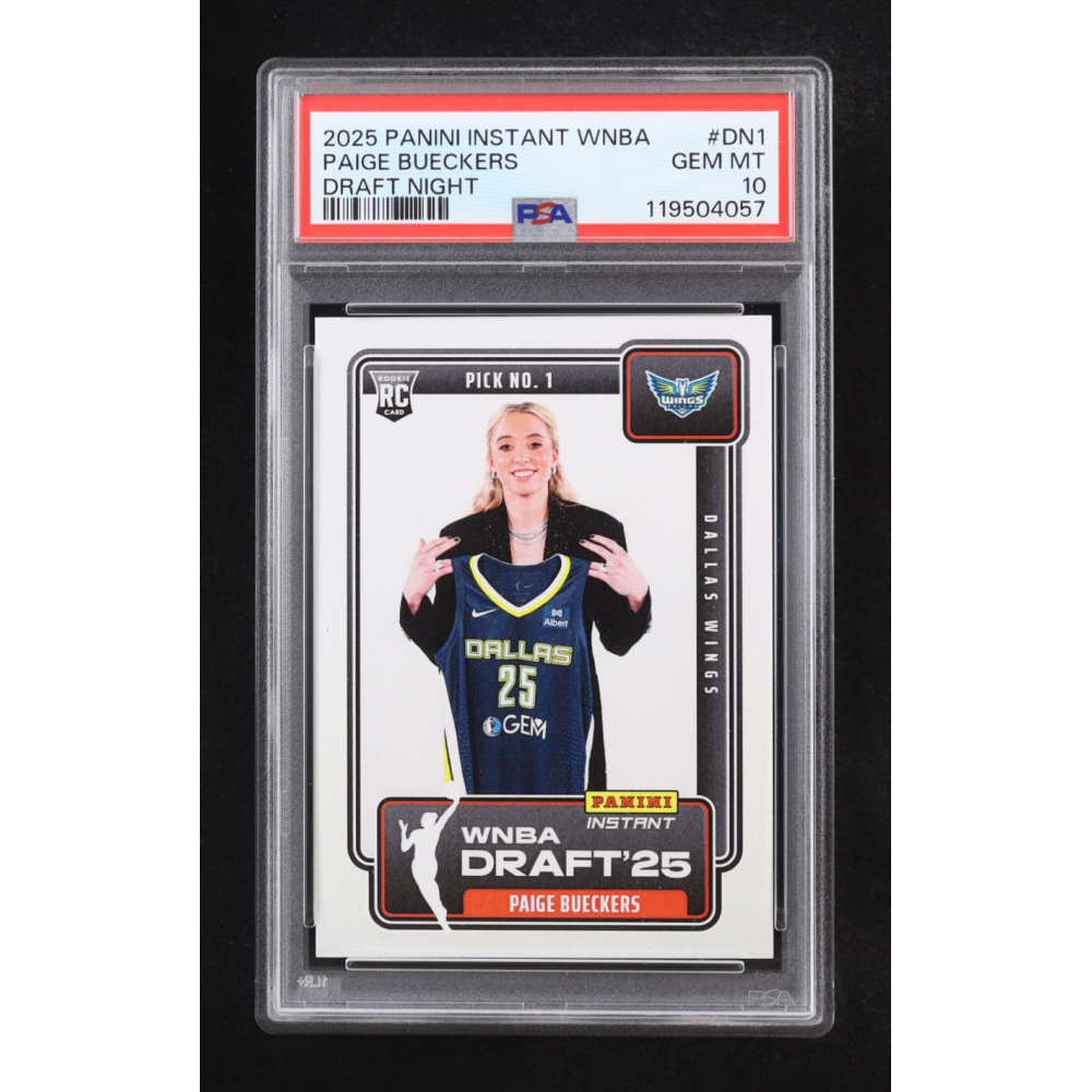 Paige Bueckers 2025 Panini Instant WNBA Draft Night #DN1 RC (PSA 10) at PristineAuction.com