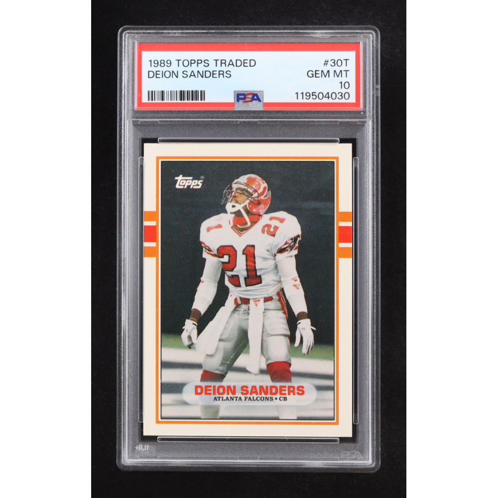 Deion Sanders 1989 Topps Traded #30T RC (PSA 10) at PristineAuction.com