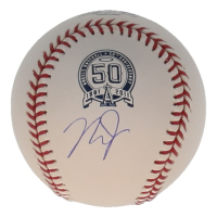Mike Trout Signed OML Angels 50th Anniversary Logo Baseball (MLB) at PristineAuction.com