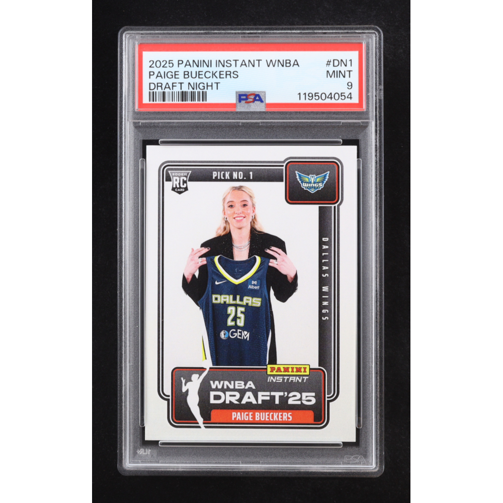 Paige Bueckers 2025 Panini Instant WNBA Draft Night #DN1 RC (PSA 9) at PristineAuction.com