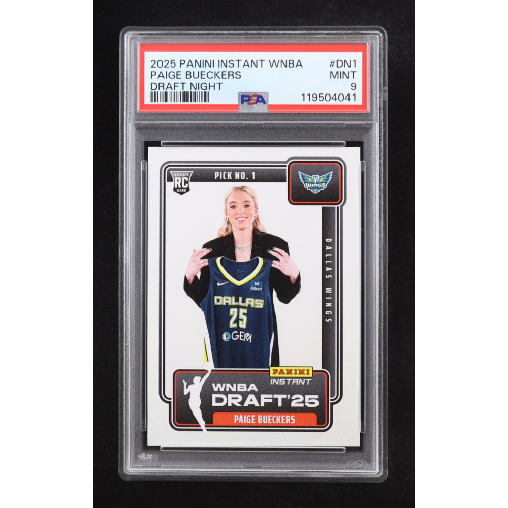 Paige Bueckers 2025 Panini Instant WNBA Draft Night #DN1 RC (PSA 9) at PristineAuction.com