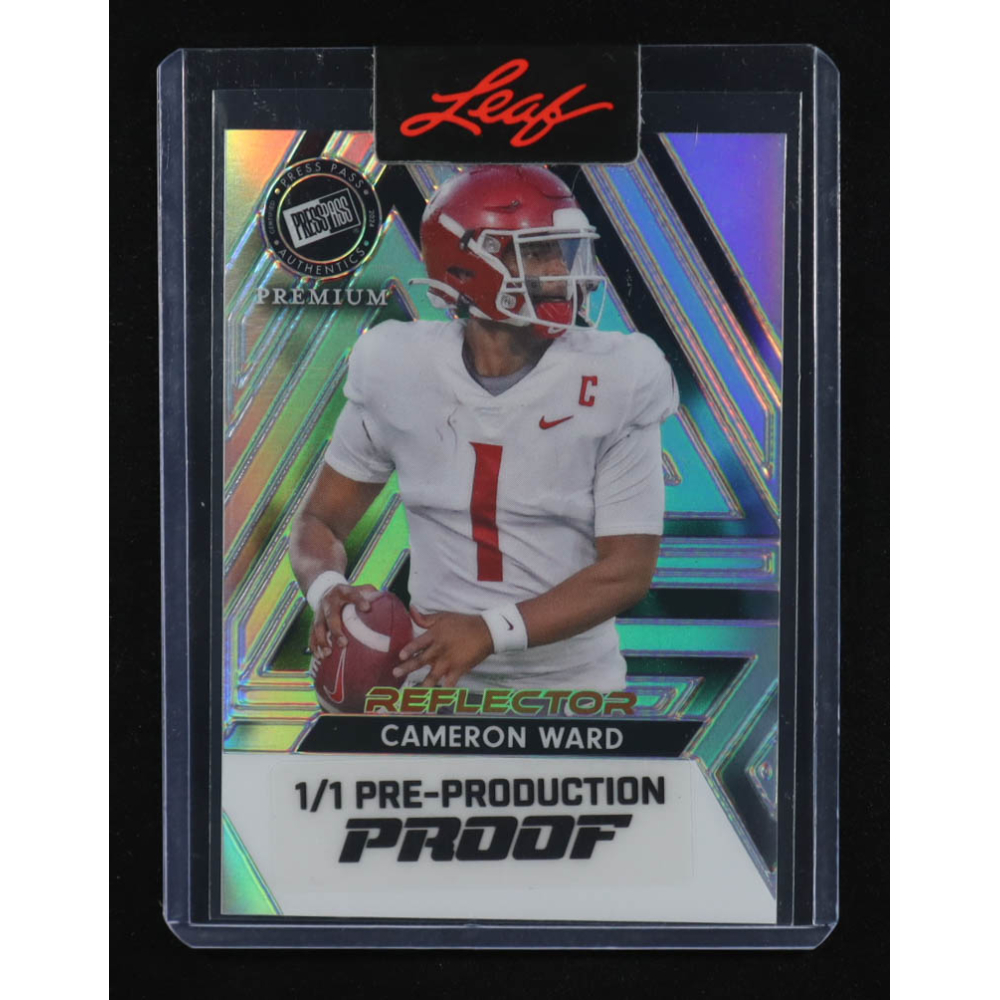 Cameron Ward 2024 Press Pass Authentics Premium Reflector Kick-Off Pre-Production Proof #NNO RC #1/1 at PristineAuction.com