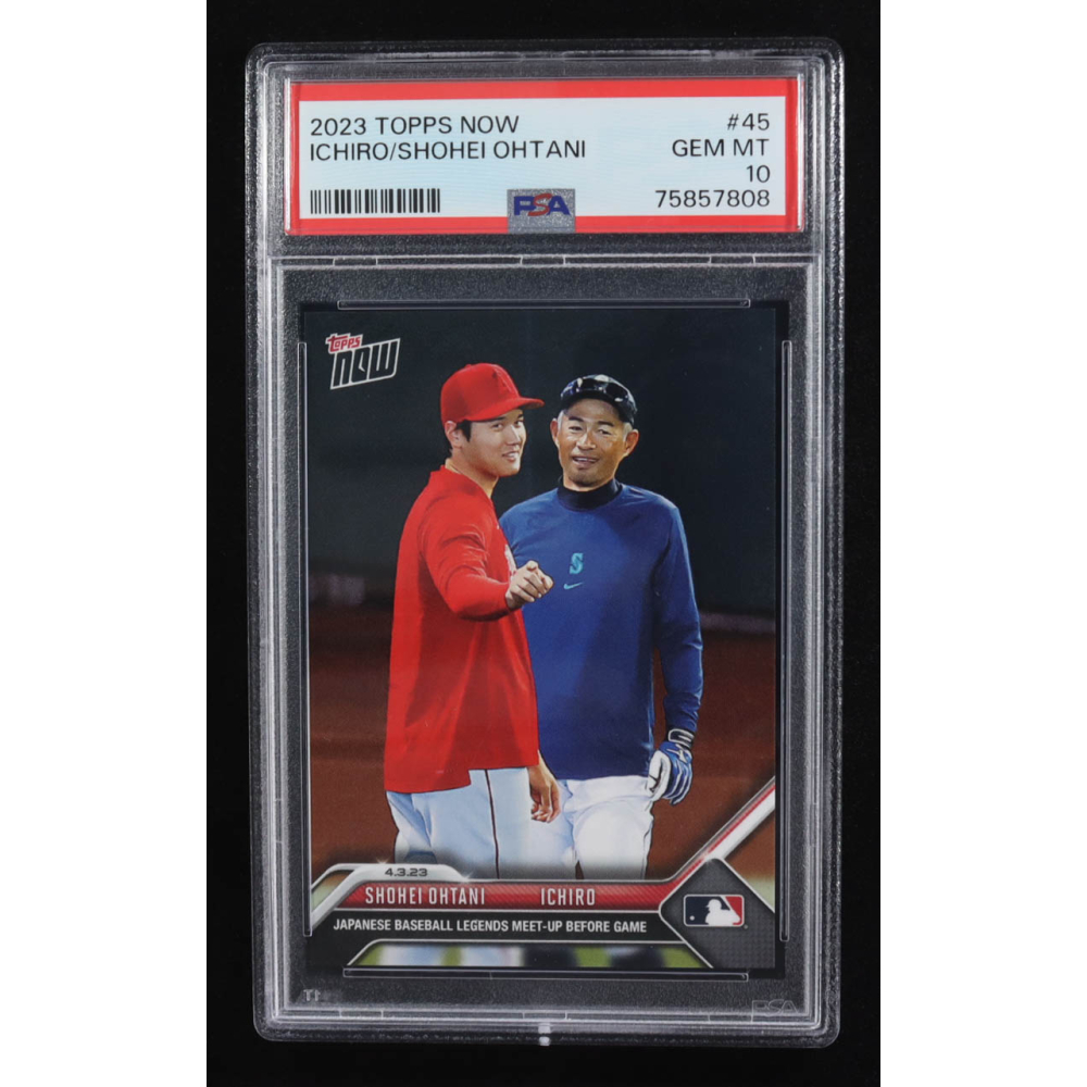 Ichiro Suzuki / Shohei Ohtani 2023 Topps Now #45 (PSA 10) at PristineAuction.com
