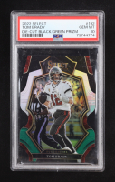 Tom Brady 2022 Select Prizm Black and Green Die Cut #192 (PSA 10) at PristineAuction.com