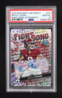 Bryce Young 2022 Bowman's Best University Fight Song Autographs #FS1 #14/99 RC (PSA 10) at PristineAuction.com
