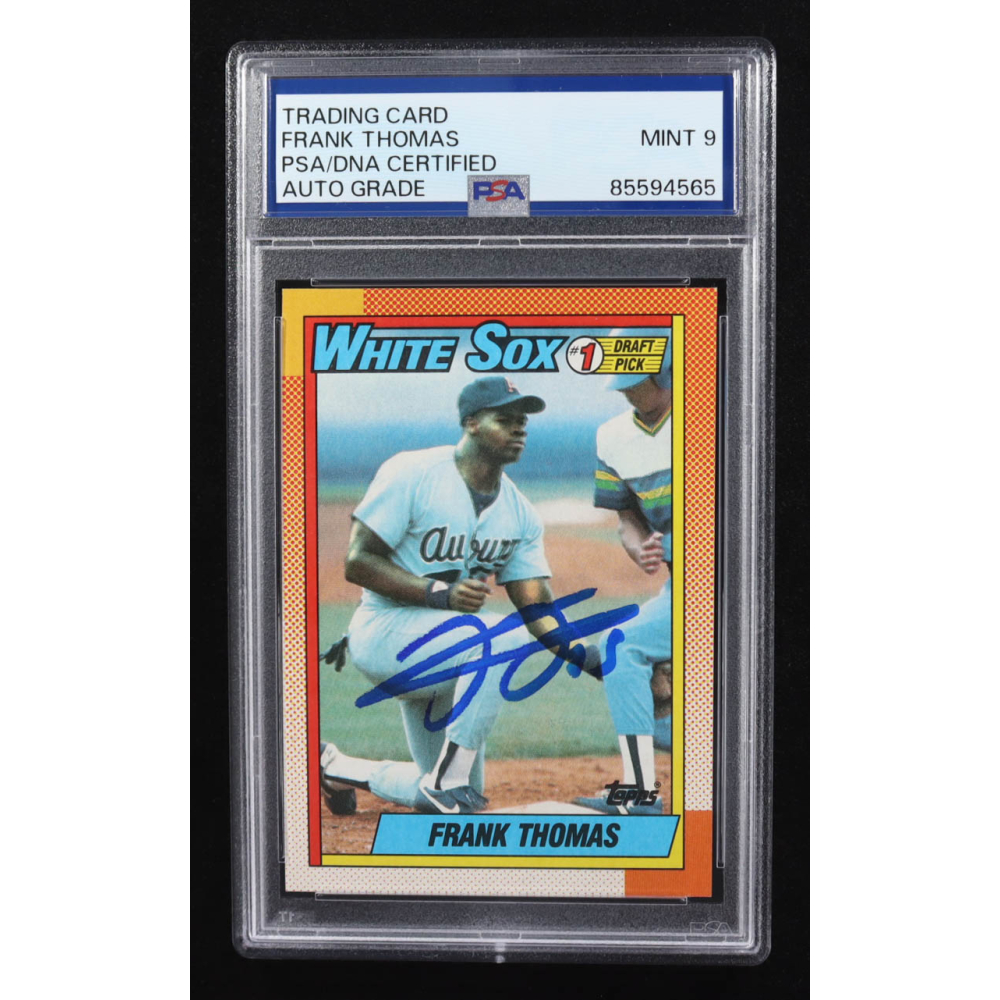 Frank Thomas Signed 1990 Topps #414 RC (PSA | Autograph Graded 9) at PristineAuction.com