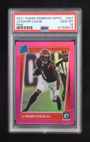 Ja'Marr Chase 2021 Donruss Optic Pink #207 RR RC (PSA 10) at PristineAuction.com