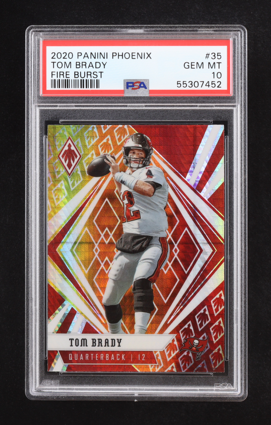 Tom Brady 2020 Panini Phoenix Fire Burst #35 (PSA 10) at PristineAuction.com Tom Brady 2020 Panini Phoenix Fire Burst #35 (PSA 10) at PristineAuction.com