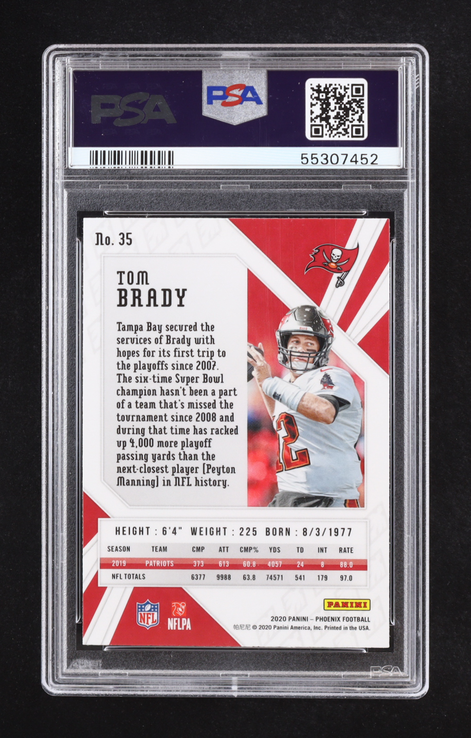 Tom Brady 2020 Panini Phoenix Fire Burst #35 (PSA 10) at PristineAuction.com Tom Brady 2020 Panini Phoenix Fire Burst #35 (PSA 10) at PristineAuction.com