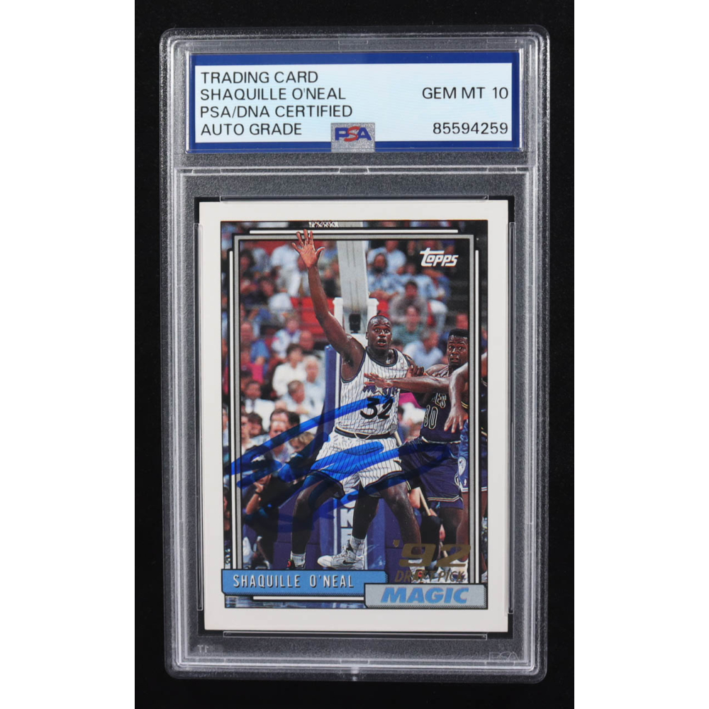 Shaquille O'Neal Signed 1992-93 Topps #362 RC (PSA | Autograph Graded 10) at PristineAuction.com