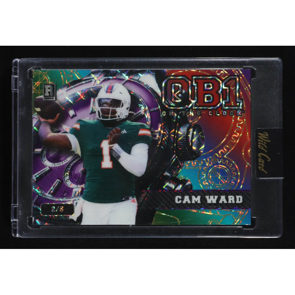 Cameron Ward 2024 Wild Card QB1 On the Clock Rainbow Silver #OCWRBCW1 #2/5 at PristineAuction.com