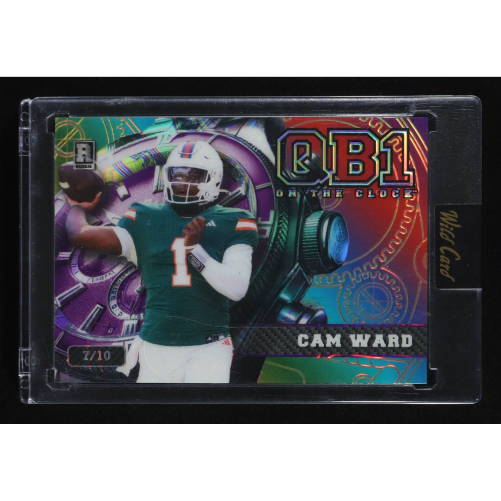 Cameron Ward 2024 Wild Card QB1 On the Clock Rainbow #OCWRBCW1 #7/10 at PristineAuction.com