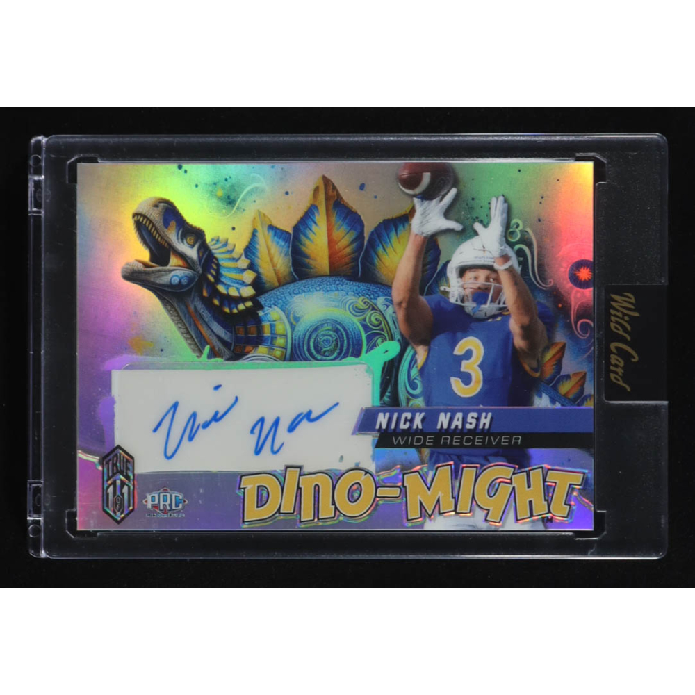 Nick Nash 2024 Wild Card Alumination Dino-Might Autographs Silver #AT1STG1NN2 RC #1/1 at PristineAuction.com