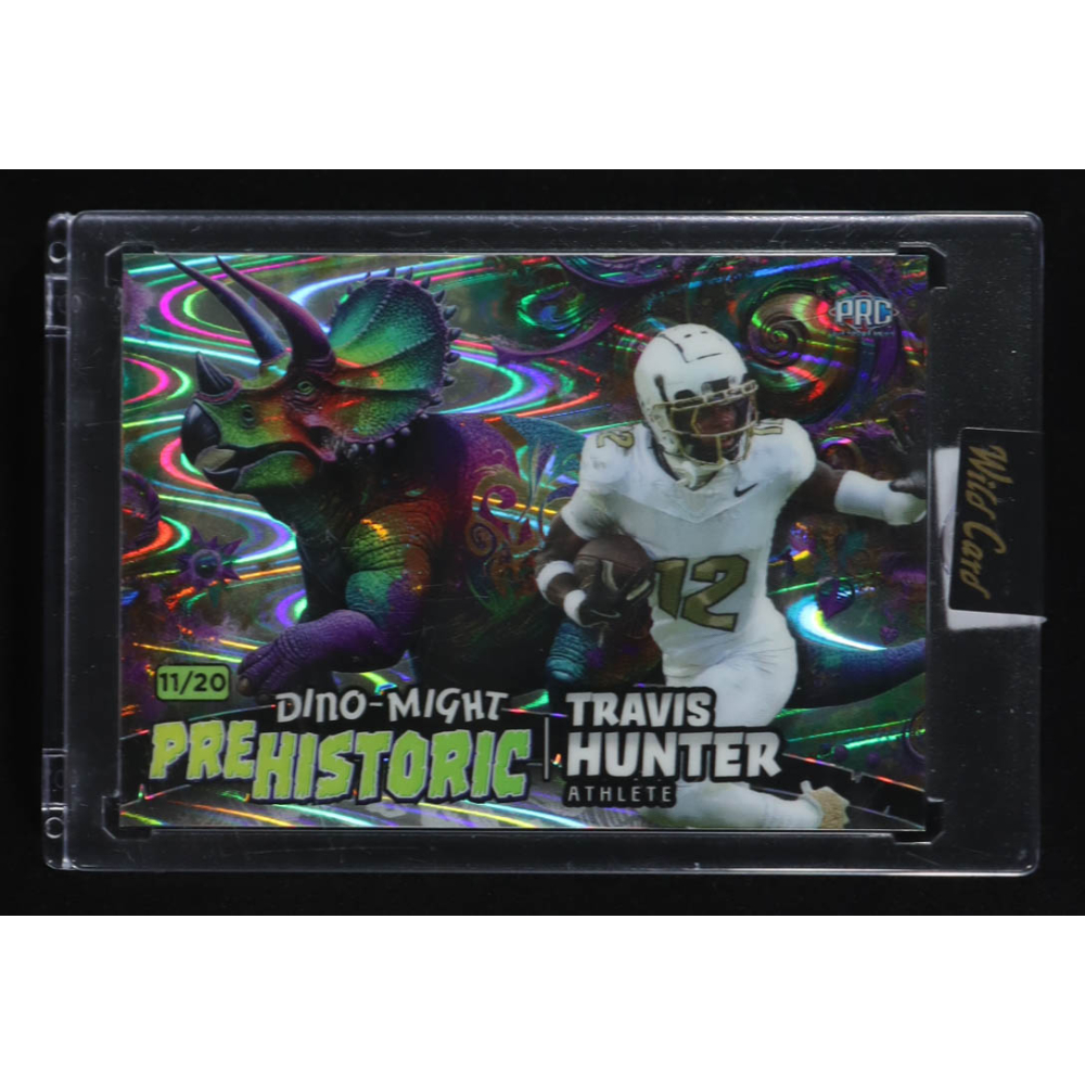 Travis Hunter 2024 Wild Card Alumination Dino-Might Silver Lava #PHTRI1TH RC #11/20 at PristineAuction.com