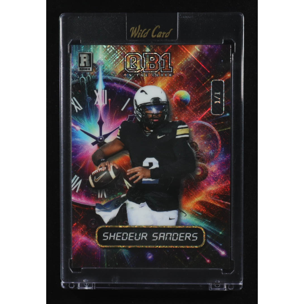 Shedeur Sanders 2024 Wild Card QB1 On the Clock Rainbow #OCCRBSS3 #1/1 at PristineAuction.com