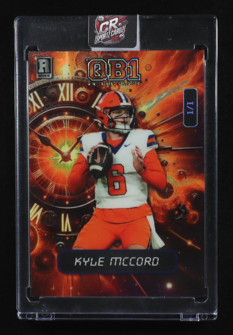 Kyle McCord 2024 Wild Card QB1 On the Clock Orange #OCCORKM1 #1/1 at PristineAuction.com Kyle McCord 2024 Wild Card QB1 On the Clock Orange #OCCORKM1 #1/1 at PristineAuction.com