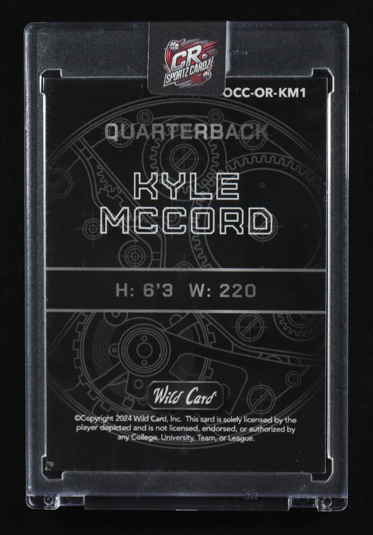 Kyle McCord 2024 Wild Card QB1 On the Clock Orange #OCCORKM1 #1/1 at PristineAuction.com Kyle McCord 2024 Wild Card QB1 On the Clock Orange #OCCORKM1 #1/1 at PristineAuction.com