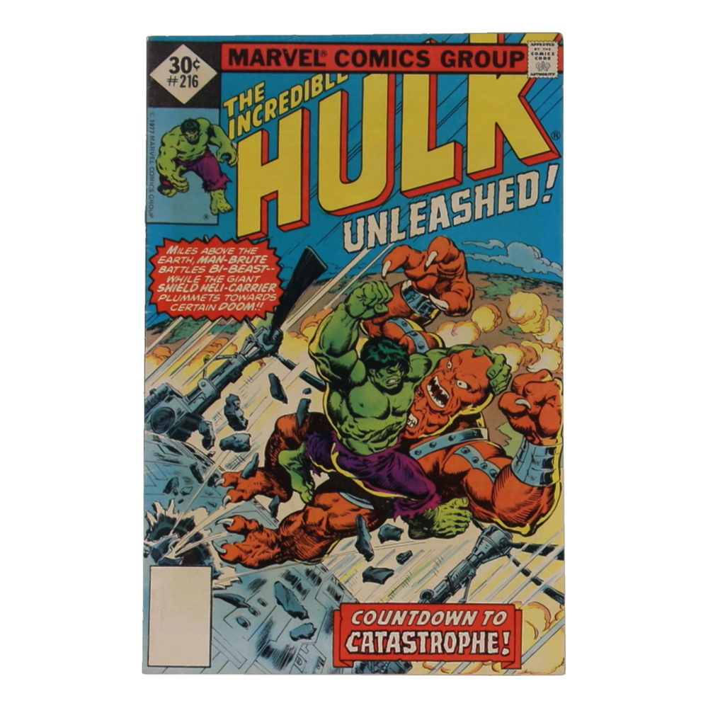 1977 "Incredible Hulk" Issue #216 Marvel Comic Book at PristineAuction.com