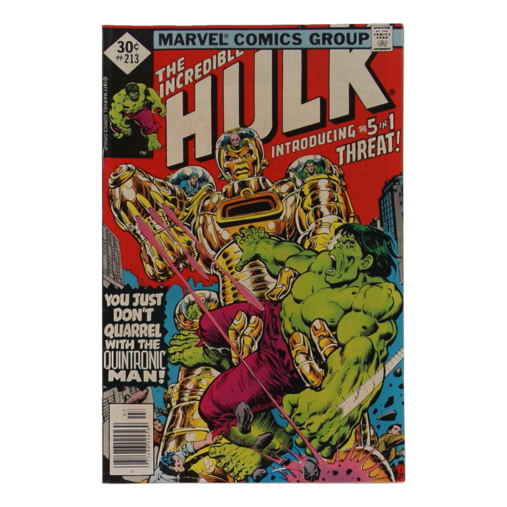 1977 "Incredible Hulk" Issue #213 Marvel Comic Book at PristineAuction.com