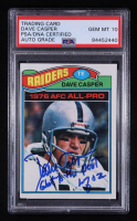 Dave Casper Signed 1977 Topps #380 RC Inscribed "Ghost to the Post" & "HOF 02" (PSA | Auto Grade PSA 10) at PristineAuction.com