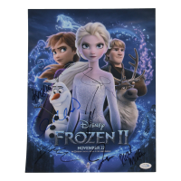 "Frozen 2" 11x14 Photo Cast-Signed By (7) with Kristen Bell, Idina Menzel, Josh Gad, & Rachel Matthews (AutographCOA & AutographPros) at PristineAuction.com