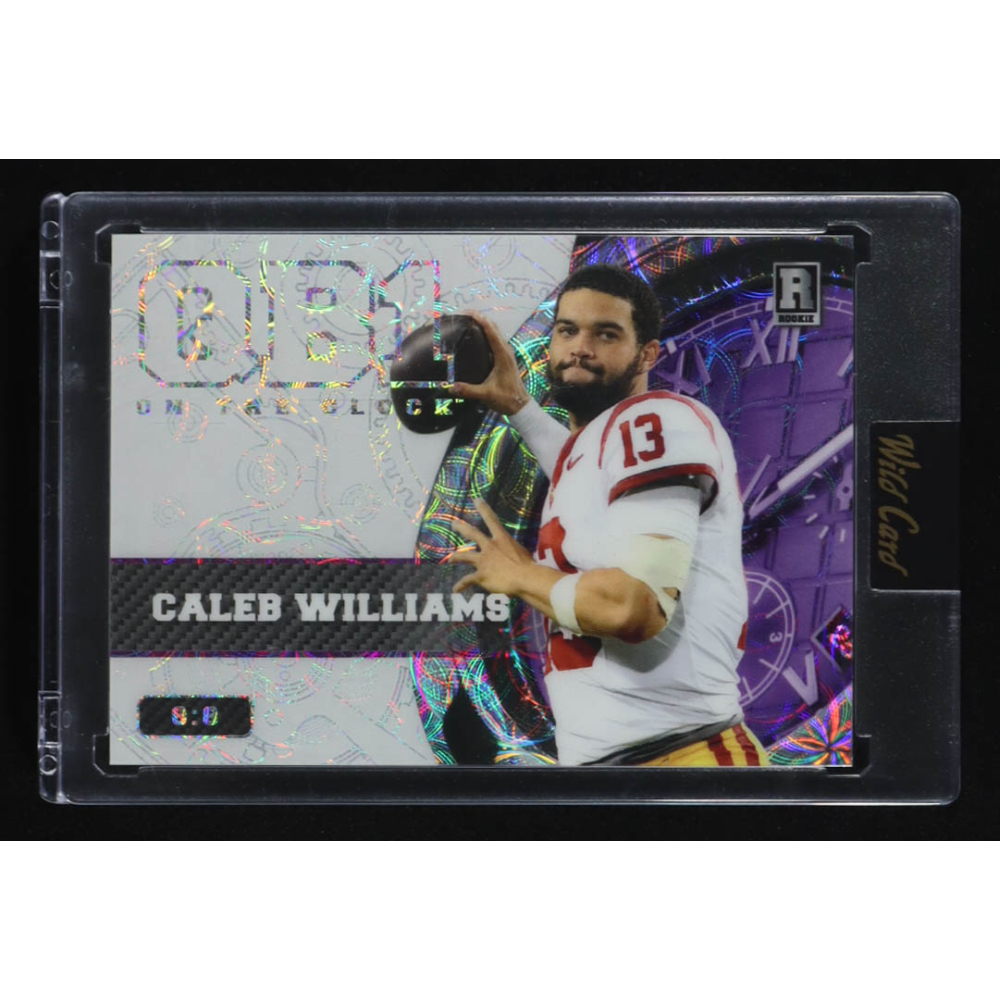 Caleb Williams 2023 Wild Card QB1 On the Clock White #OCWCW1 RC #8/8 at PristineAuction.com