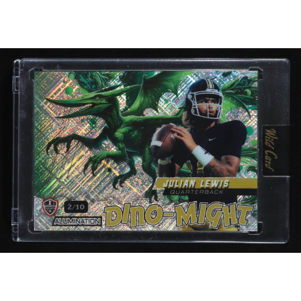 Julian Lewis 2024 Wild Card Alumination Dino-Might Silver #DMPTE1JL RC #2/10 at PristineAuction.com