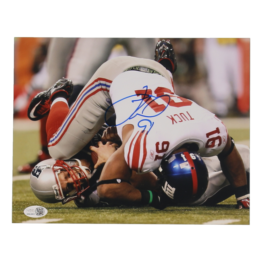 Justin Tuck Signed Giants 8x10 Photo (JSA) at PristineAuction.com