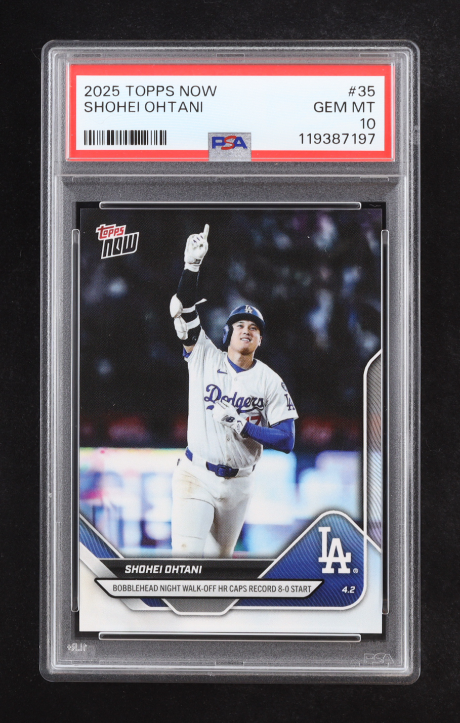 Shohei Ohtani 2025 Topps Now #35 (PSA 10) at PristineAuction.com Shohei Ohtani 2025 Topps Now #35 (PSA 10) at PristineAuction.com