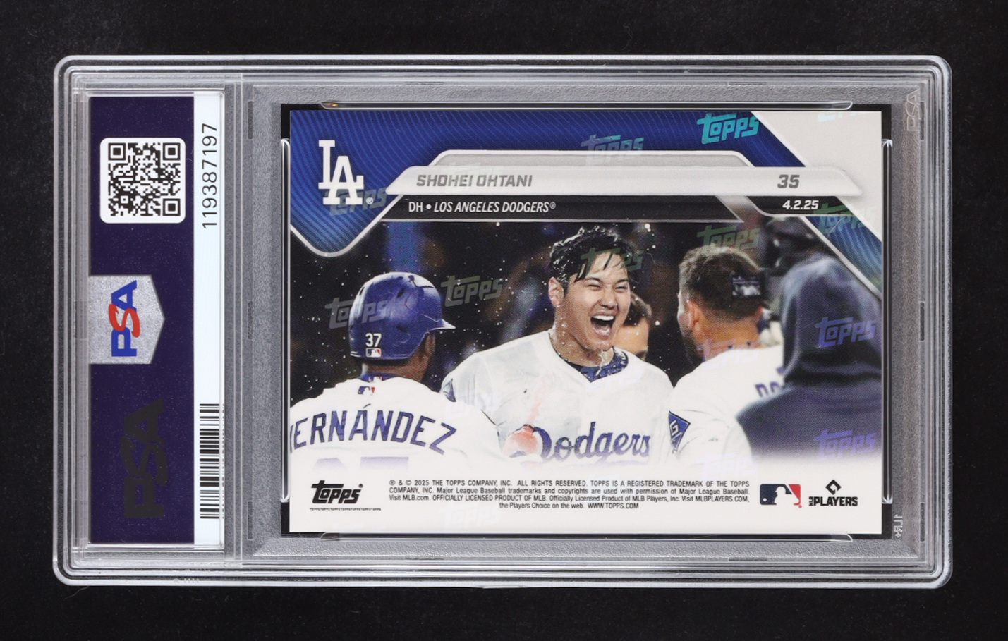 Shohei Ohtani 2025 Topps Now #35 (PSA 10) at PristineAuction.com Shohei Ohtani 2025 Topps Now #35 (PSA 10) at PristineAuction.com