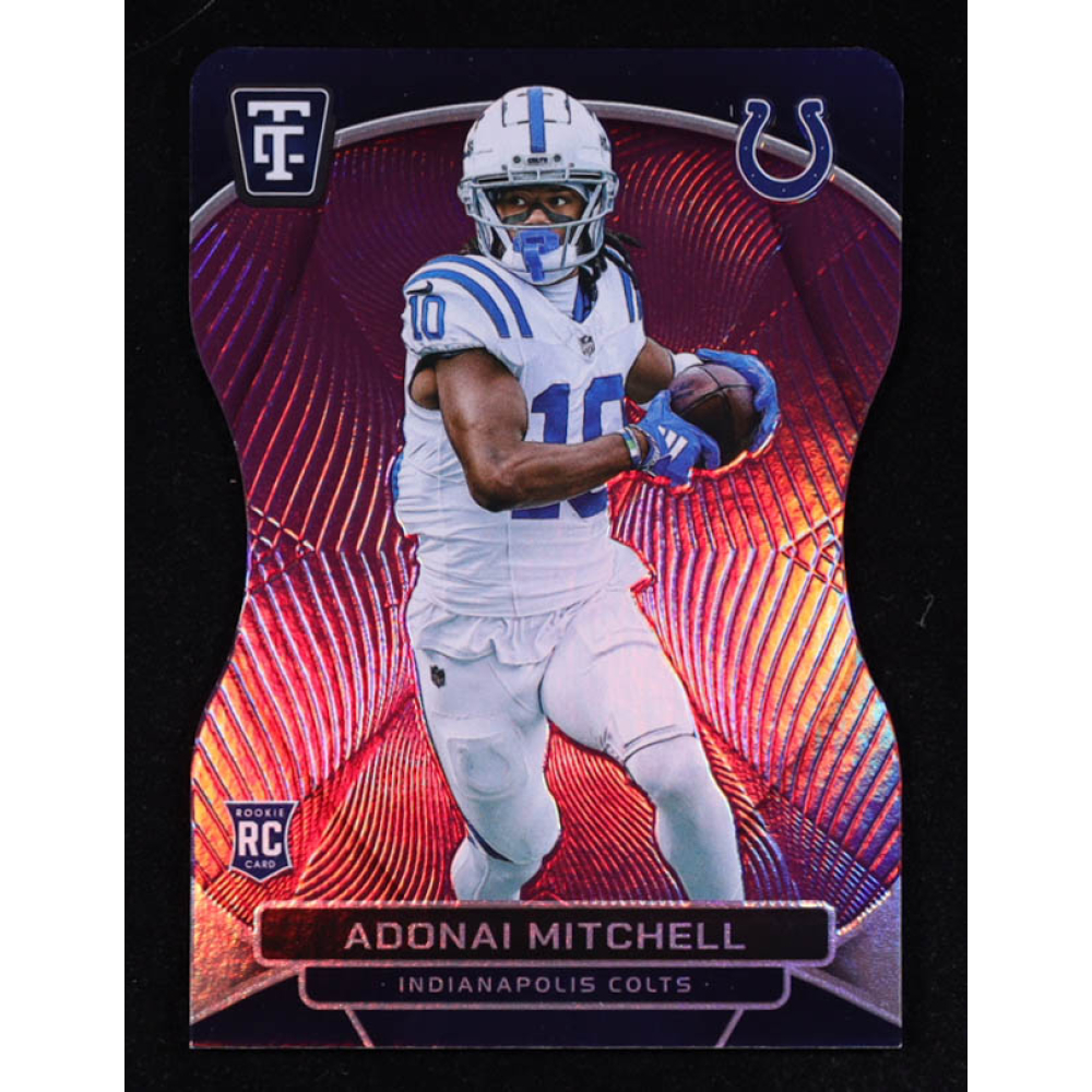 Adonai Mitchell 2024 Totally Certified Mirror Platinum Purple Die Cut #103 #39/75 RC at PristineAuction.com