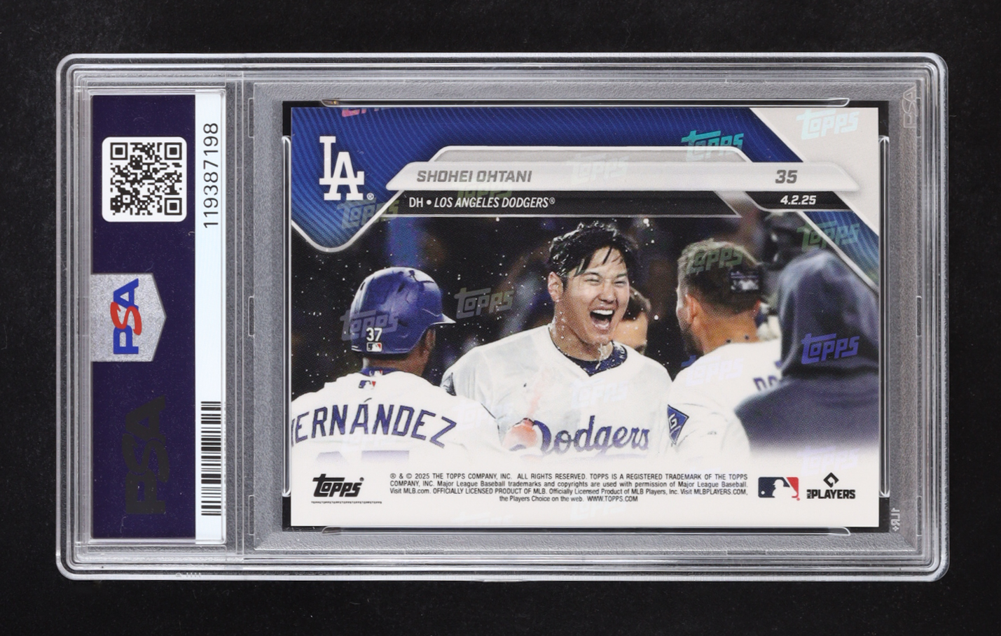 Shohei Ohtani 2025 Topps Now #35 (PSA 10) at PristineAuction.com Shohei Ohtani 2025 Topps Now #35 (PSA 10) at PristineAuction.com