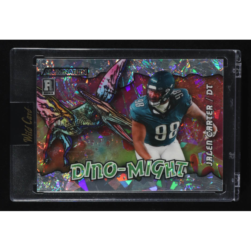 Jalen Carter 2023 Wild Card Alumination Dino-Might Ice #ADJC RC #2/10 at PristineAuction.com