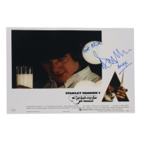Malcolm McDowell Signed "Clockwork Orange" 11x17 Photo Inscribed "Alex" & "Got Milk" (AutographCOA & AutographPros) at PristineAuction.com