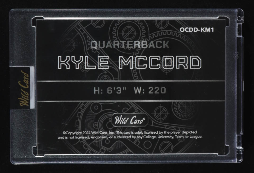 Kyle McCord 2024 Wild Card QB1 On the Clock Silver #OCDDKM1 #1/1 at PristineAuction.com Kyle McCord 2024 Wild Card QB1 On the Clock Silver #OCDDKM1 #1/1 at PristineAuction.com