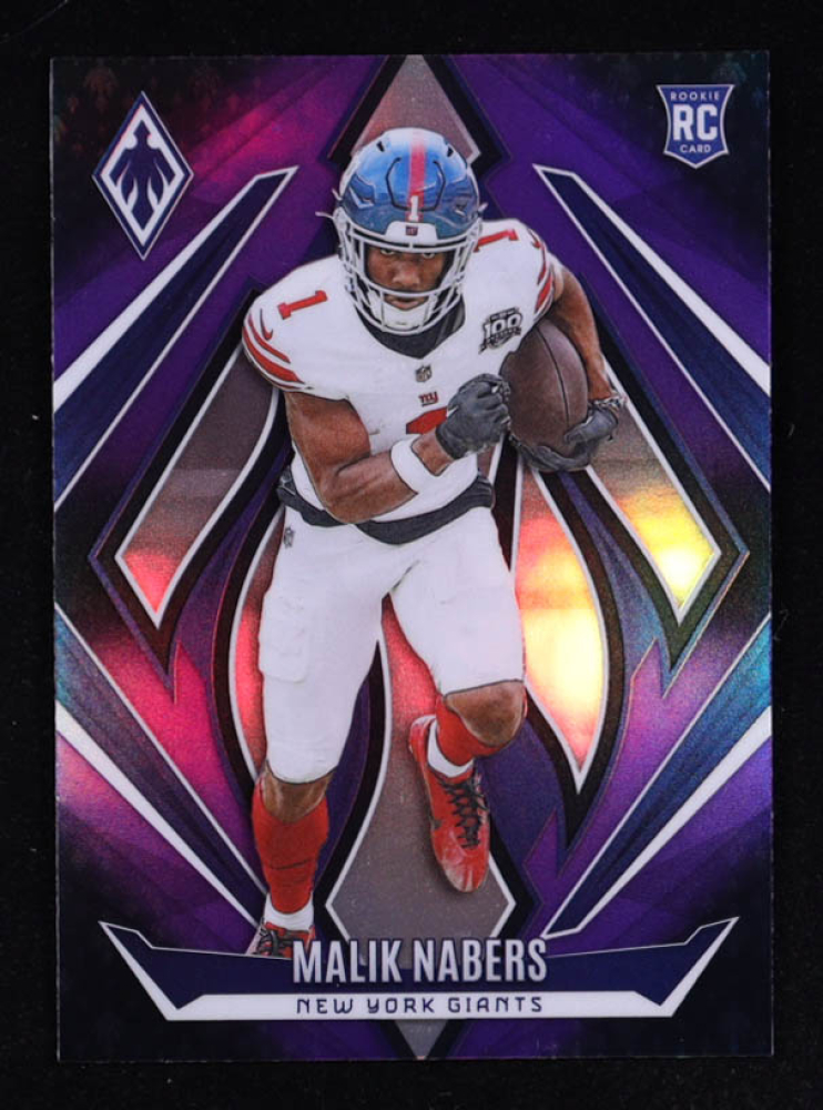 Malik Nabers 2024 Panini Phoenix Purple Fade #221 RC
