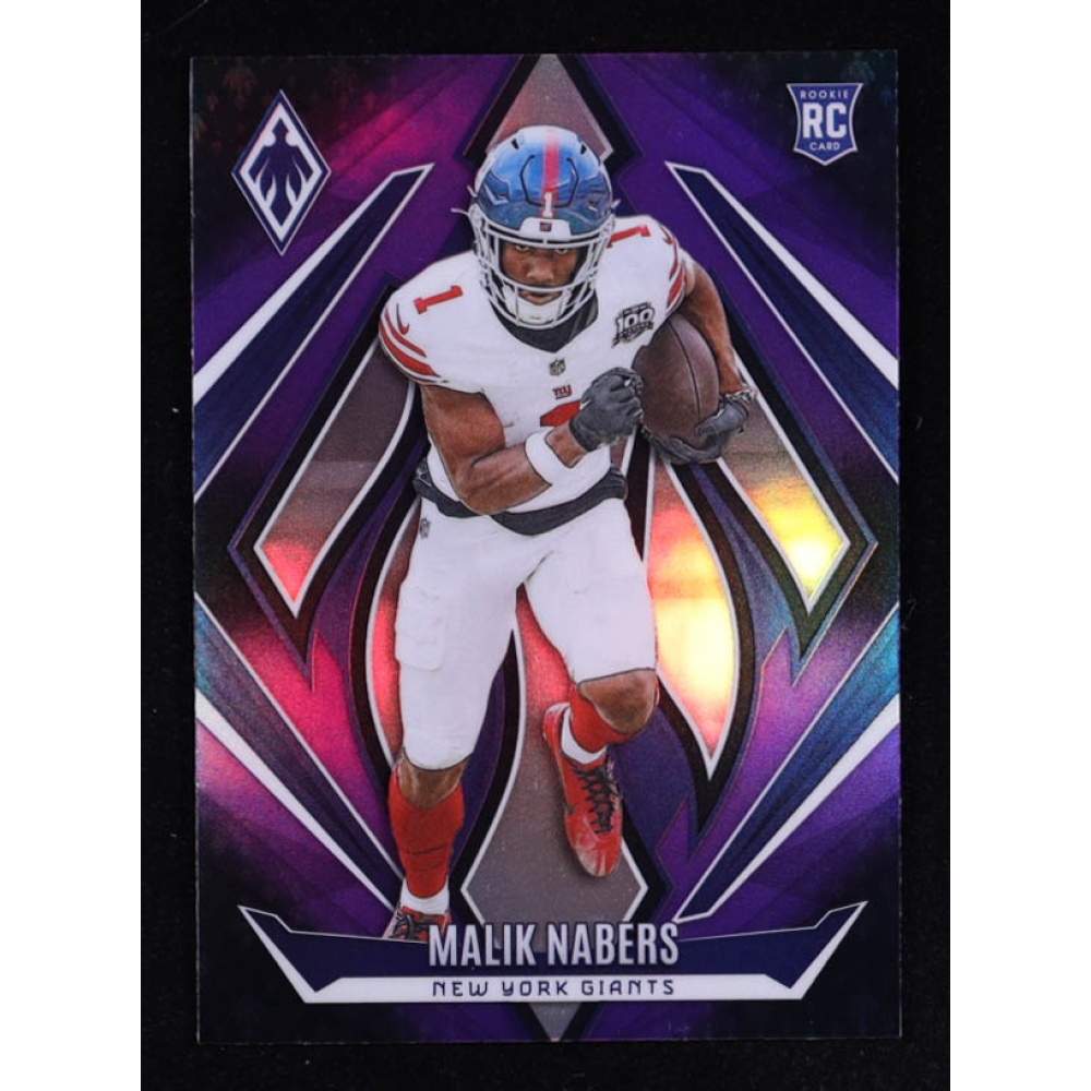 Malik Nabers 2024 Panini Phoenix Purple Fade #221 RC at PristineAuction.com