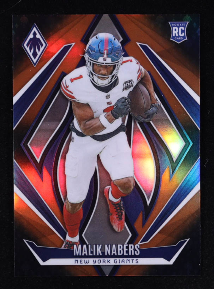 Malik Nabers 2024 Panini Phoenix Orange Fade #221 RC