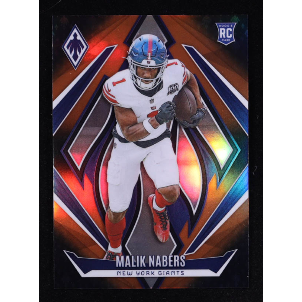 Malik Nabers 2024 Panini Phoenix Orange Fade #221 RC at PristineAuction.com