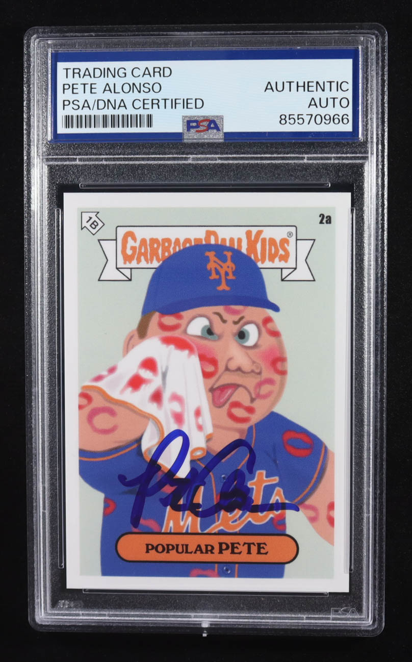 Pete Alonso Signed 2022 Topps Trading Card Auto Garbage Pail Kids x Keith Shore Popular Pete (PSA | Autograph Grade PSA Authentic) at PristineAuction.com Pete Alonso Signed 2022 Topps Trading Card Auto Garbage Pail Kids x Keith Shore Popular Pete (PSA | Autograph Grade PSA Authentic) at PristineAuction.com