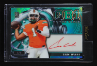 Cameron Ward 2024 Wild Card QB1 On the Clock Autographs Teal #AOCWTLCW3 #1/2 at PristineAuction.com
