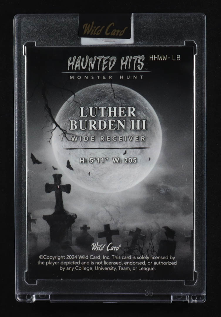Luther Burden III 2024 Wild Card Haunted Hits Monster Hunt Werewolf Red Ice #HHWWLB #2/2 RC at PristineAuction.com Luther Burden III 2024 Wild Card Haunted Hits Monster Hunt Werewolf Red Ice #HHWWLB #2/2 RC at PristineAuction.com