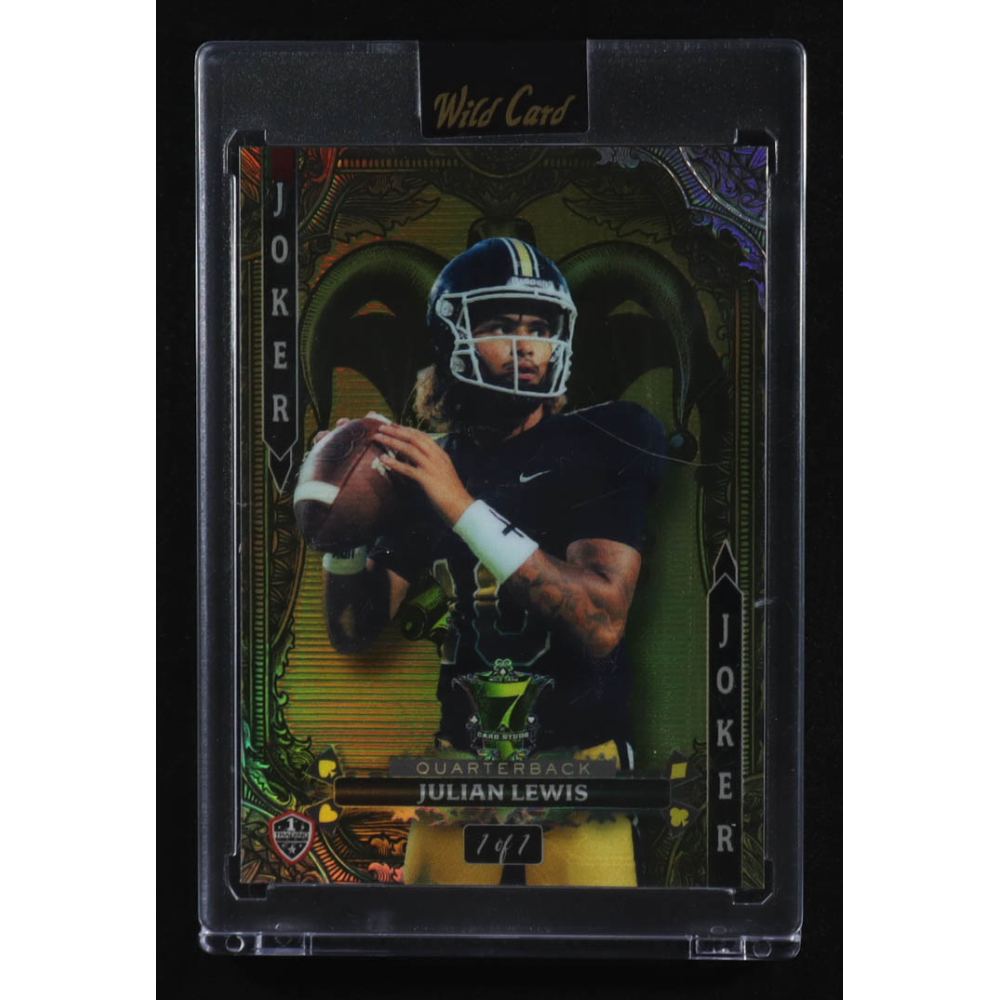 Julian Lewis 2024 Wild Card 7 Card Studs Joker Gold #YJWJL RC #1/1 at PristineAuction.com