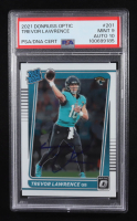 Trevor Lawrence Signed 2021 Donruss Optic RR #201 RC (PSA 9 | Autograph Grade 10) at PristineAuction.com