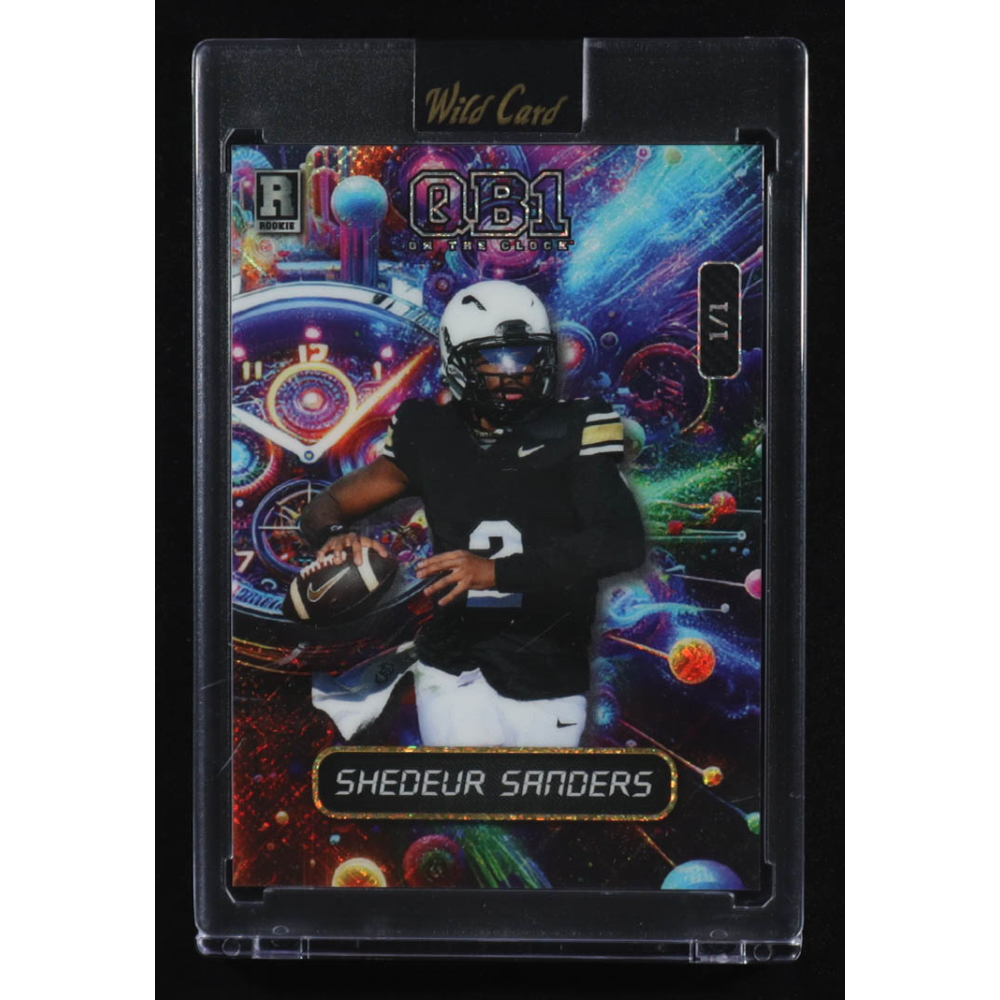 Shedeur Sanders 2024 Wild Card QB1 On the Clock Rainbow #OCCRBSS3 #1/1 at PristineAuction.com