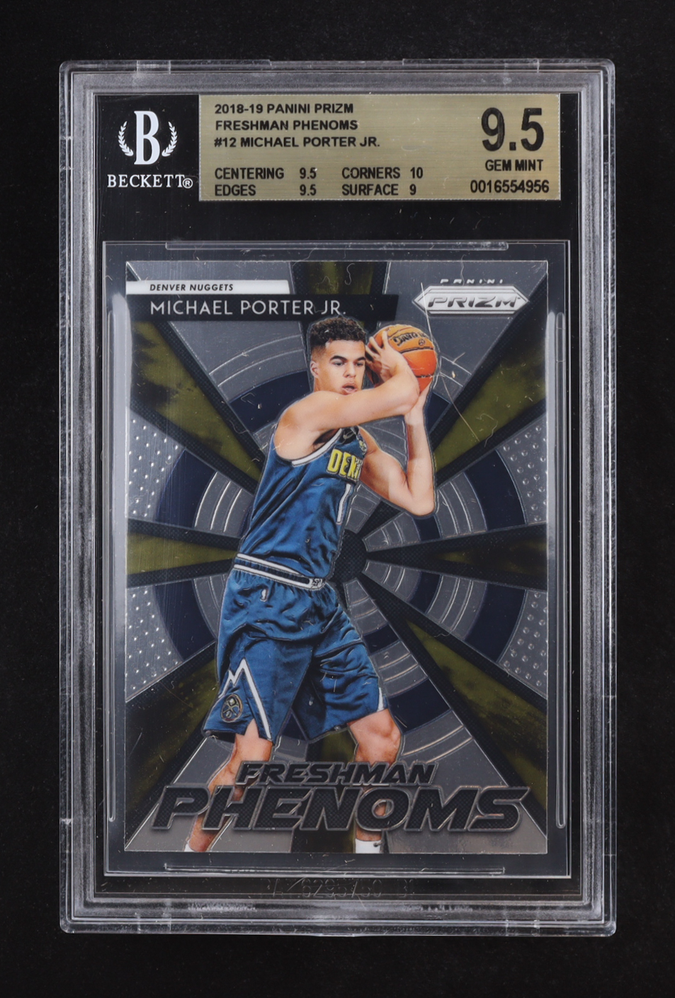 Michael Porter Jr. 2018-19 Panini Prizm Freshman Phenoms #12 RC (BGS 9.5) at PristineAuction.com Michael Porter Jr. 2018-19 Panini Prizm Freshman Phenoms #12 RC (BGS 9.5) at PristineAuction.com