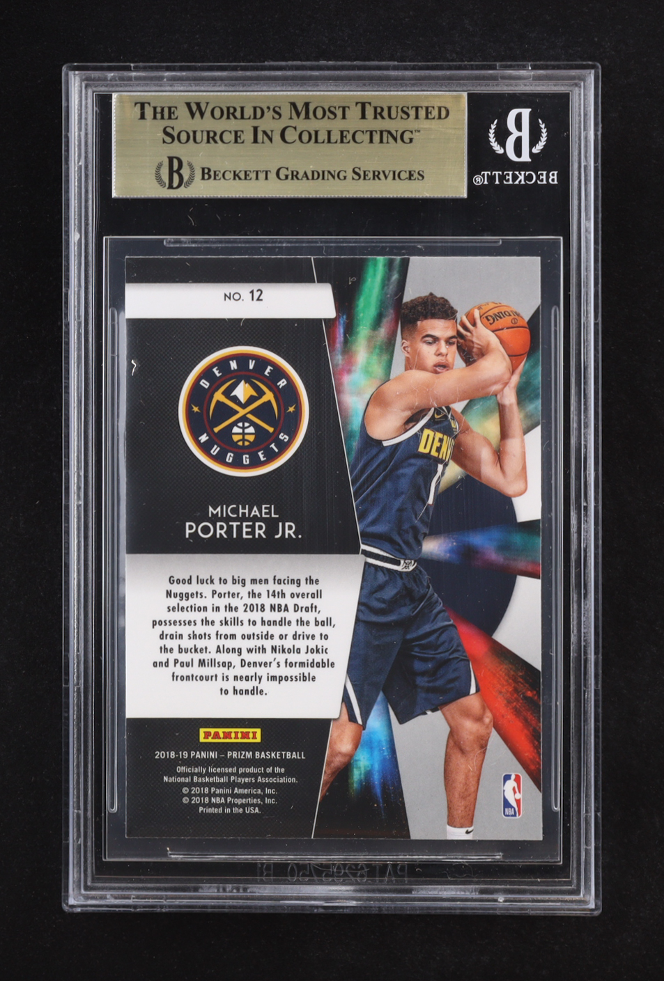 Michael Porter Jr. 2018-19 Panini Prizm Freshman Phenoms #12 RC (BGS 9.5) at PristineAuction.com Michael Porter Jr. 2018-19 Panini Prizm Freshman Phenoms #12 RC (BGS 9.5) at PristineAuction.com