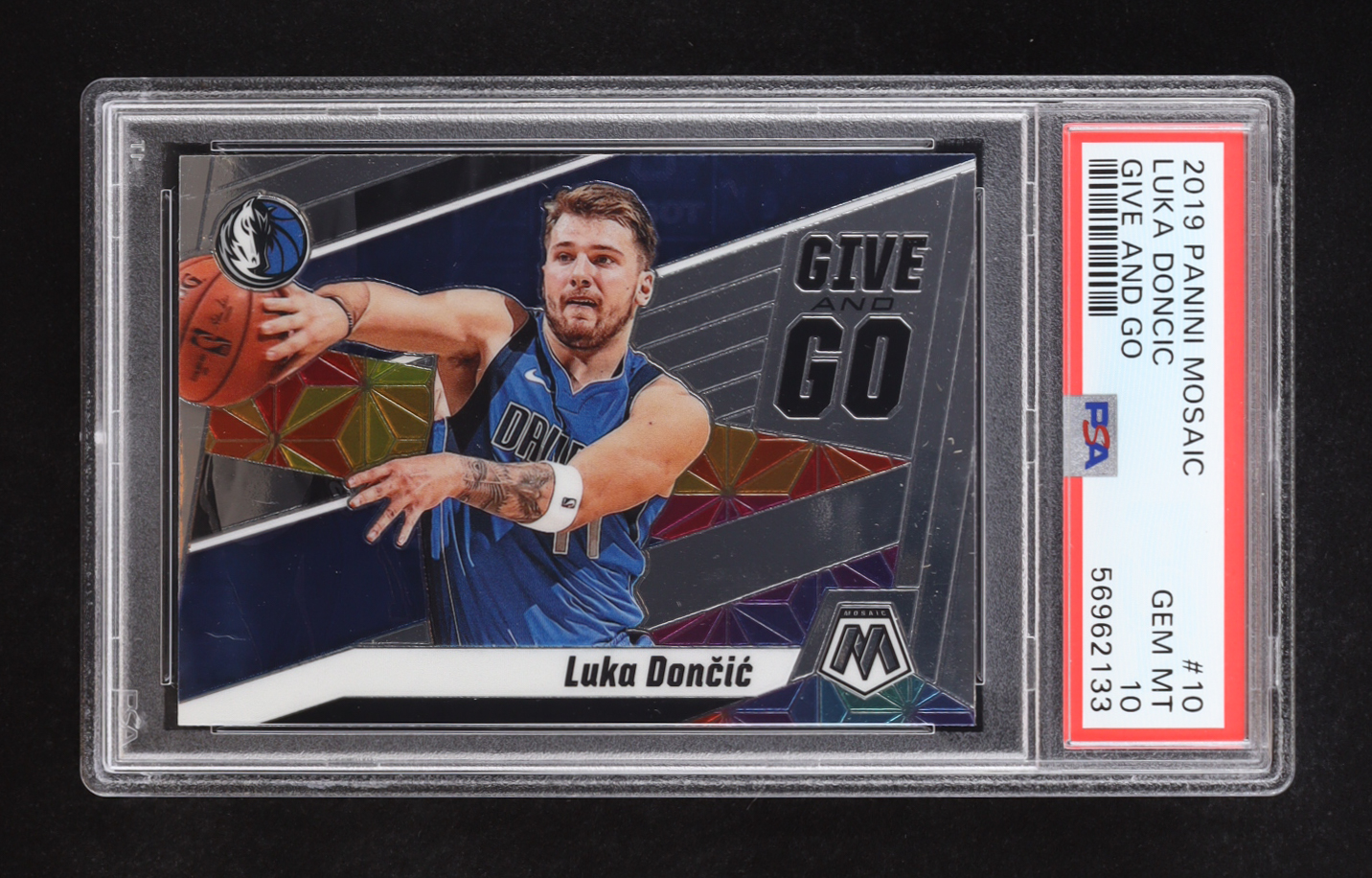 Luka Doncic 2019-20 Panini Mosaic Give and Go #10 (PSA 10) at PristineAuction.com Luka Doncic 2019-20 Panini Mosaic Give and Go #10 (PSA 10) at PristineAuction.com